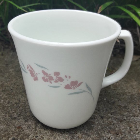 Vintage Mug Corning Ware Pink Tulips Rosemarie - Picture 5 of 8